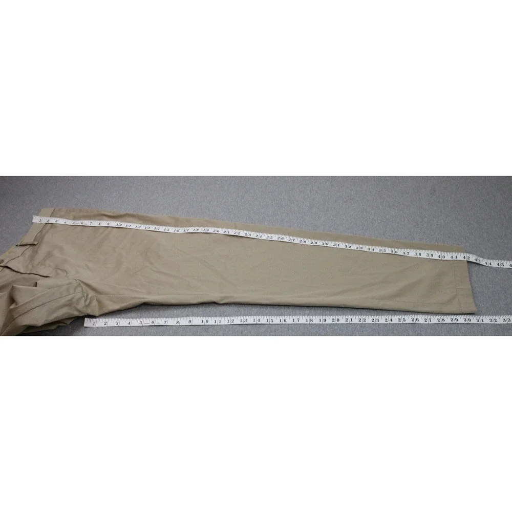 Banana Republic Pants Mens 36 x 32 Beige Cotton Blend Flat Front Straight Chino